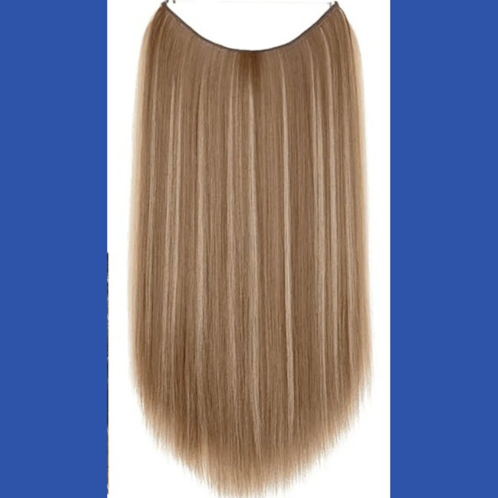 thathair halo 22 inch straight extensions - ash blonde